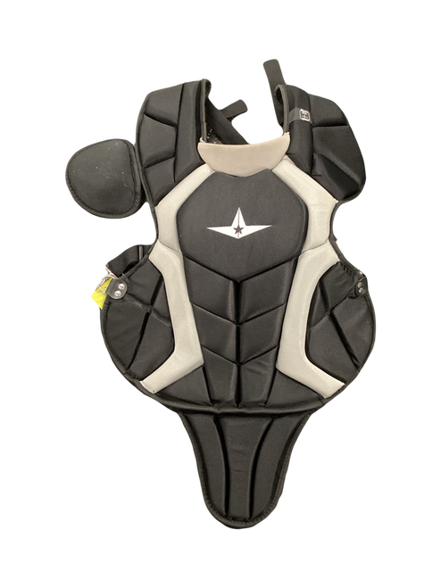 Vist Large View of Product Image Which is Used All-Star CPCC1216PS Catchers Chest Protector Black Intermed