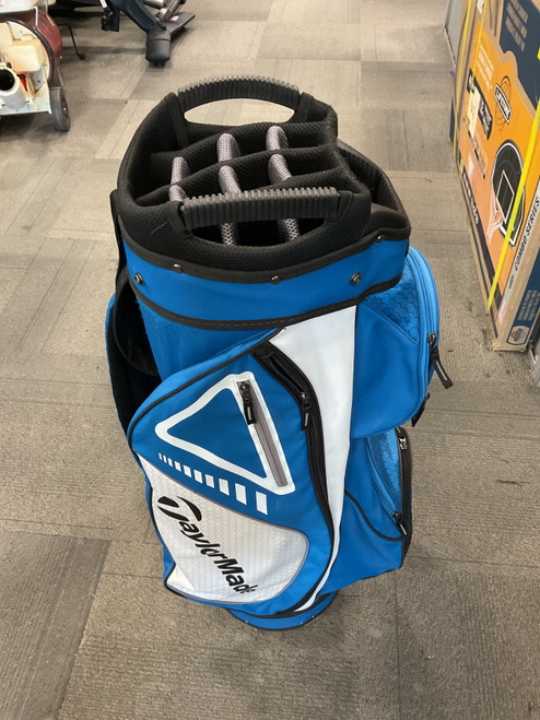 Vist Large View of Product Image Which is Used Taylormade SELECT ST Mens Cart Bag Royal Blue And White