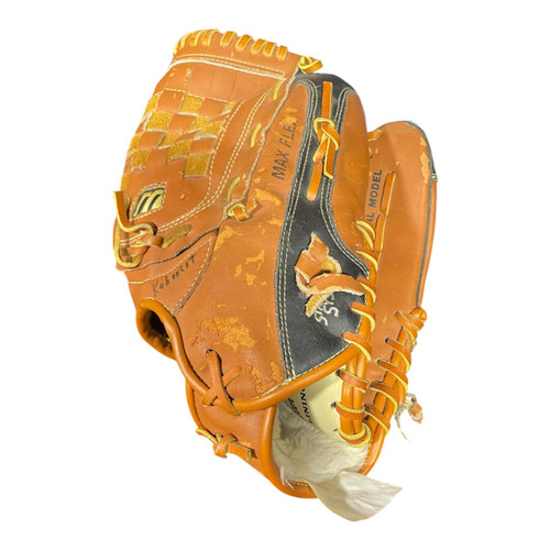 Vist Large View of Product Image Which is Used Mizuno MFX126D BB/SB Glove RH Throw Orange 12 1/2"