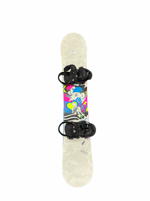 Vist Large View of Product Image Which is Used Atomic FALLEN ANGEL Mens Board/Bindings White 144 cm