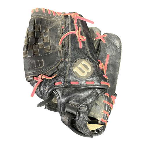 Vist Large View of Product Image Which is Used Wilson A0600FP13 BB/SB Glove RH Throw Black 13"