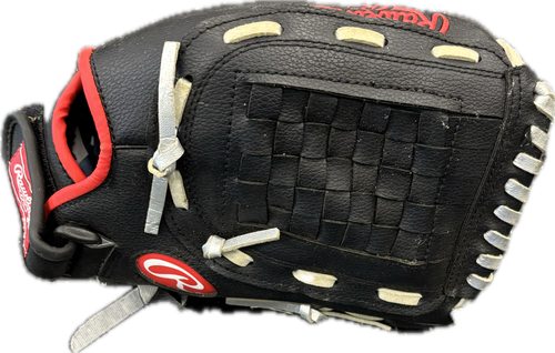 Vist Large View of Product Image Which is Used Rawlings PL120SB BB/SB Glove RH Throw Black 12"