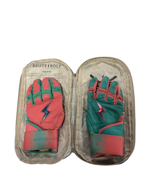 Vist Large View of Product Image Which is Used Brice Bolt Batting Gloves Pink SM
