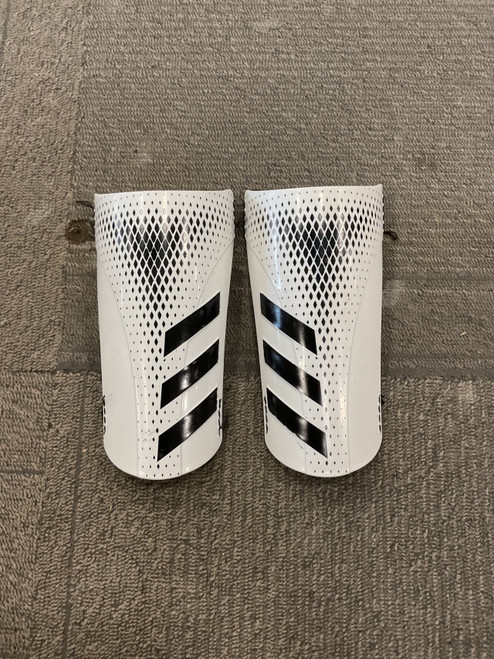 Vist Large View of Product Image Which is Used Adidas Soccer Shin Guards Adult White MD