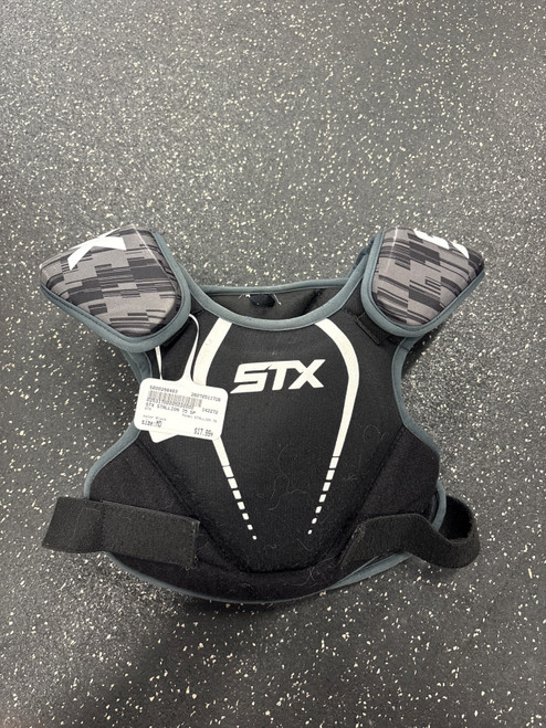 Vist Large View of Product Image Which is Used STX STALLION 75 Lacrosse Shoulder Pads Black MD