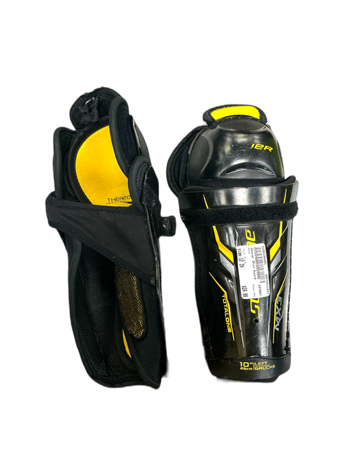 Vist Large View of Product Image Which is Used Bauer MX3 Junior Shin Guards Black 10"