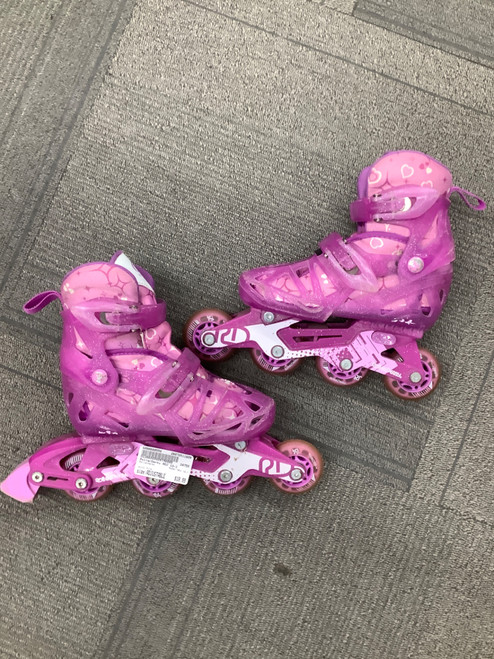 Vist Large View of Product Image Which is Used RollerDerby ADJ 12-1 Child Rec Fitness Skates Pink Adjustable