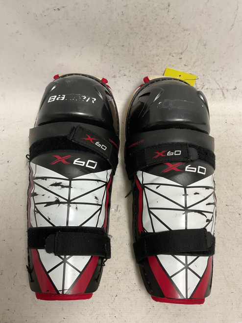 Vist Large View of Product Image Which is Used Bauer VAPOR X60 Junior Shin Guards Black 10"
