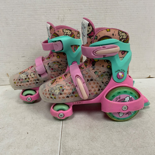 Vist Large View of Product Image Which is Used HELLO KITTY ADJ 11K-2 Child Roller Quad Skates Pink Adjustable