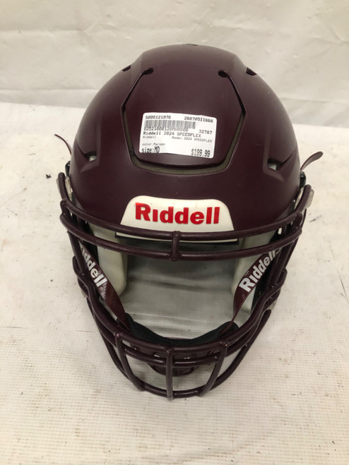 Vist Large View of Product Image Which is Used Riddell 2024 SPEEDFLEX FB Helmet Maroon MD