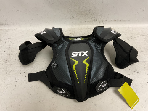 Vist Large View of Product Image Which is Used STX STALLION 200+ Lacrosse Shoulder Pads Black MD