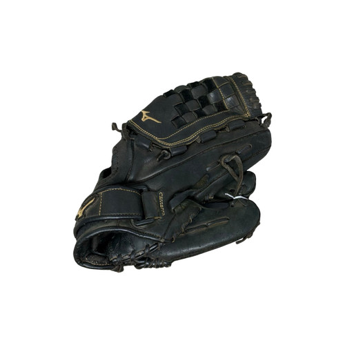 Vist Large View of Product Image Which is Used Mizuno MVP PRIME RH Throw Fastpitch Gloves Black 12"