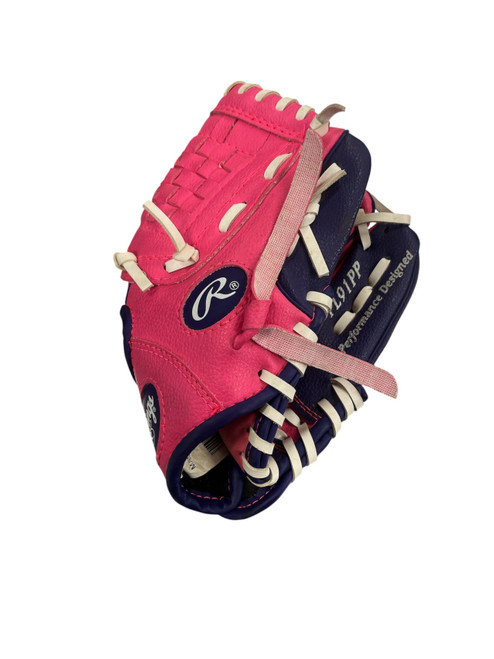 Vist Large View of Product Image Which is Used Rawlings PLAYERS SERIES BB/SB Glove RH Throw Pink 9"
