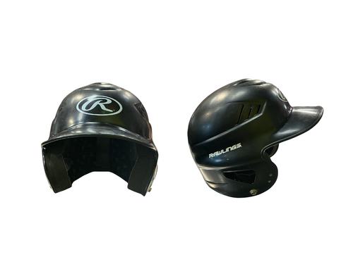 Vist Large View of Product Image Which is Used Rawlings RCFH-B Batting Helmet No Mask Black MD