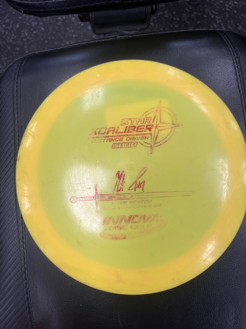 Vist Large View of Product Image Which is Used Innova STAR XCALIBER Disc Golf Driver Yellow