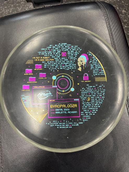 Vist Large View of Product Image Which is Used MVP GYROPALOOZA HEX Disc Golf Mid Range Black