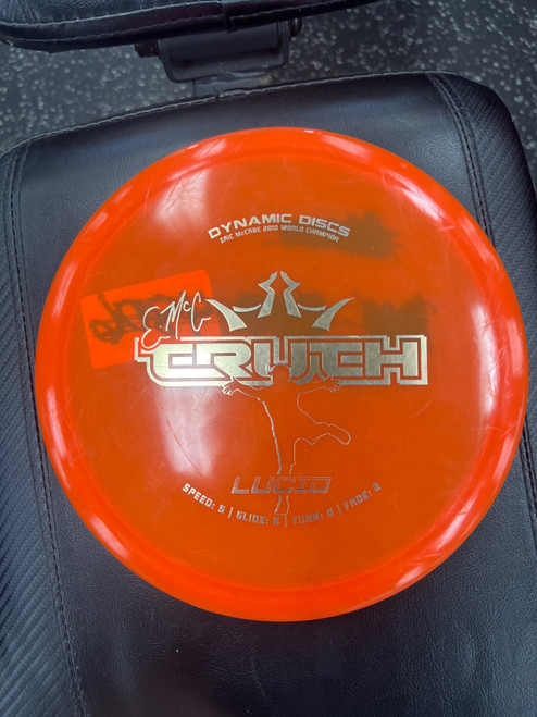 Vist Large View of Product Image Which is Used Dynamic Discs LUCID TRUTH EMAC Disc Golf Mid Range Orange