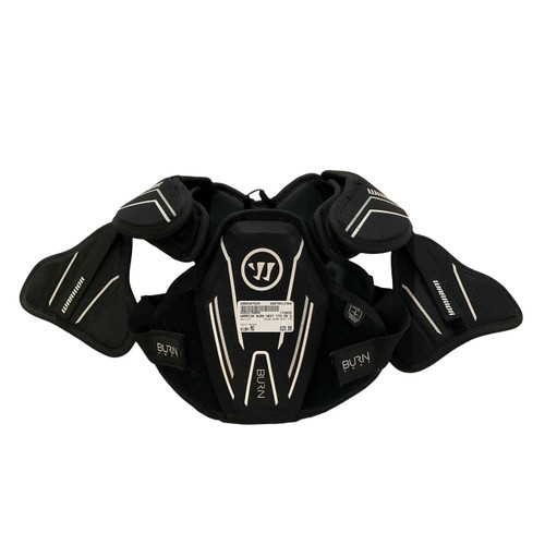Vist Large View of Product Image Which is Used Warrior BURN NEXT YTH Lacrosse Shoulder Pads Black MD