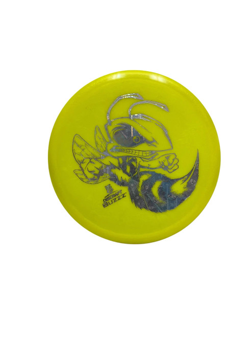 Vist Large View of Product Image Which is Used Discraft Big Z Buzzz 178g Disc Golf Mid Range Yellow 