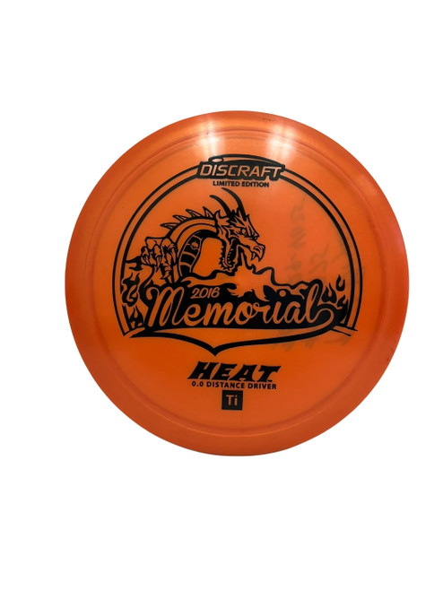 Vist Large View of Product Image Which is Used Discraft Titanium Heat 171g Disc Golf Driver Orange 