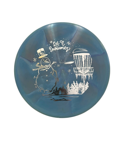 Vist Large View of Product Image Which is Used Discraft Zone Let it Snowmez 174g Disc Golf Putter Carolina Blue 