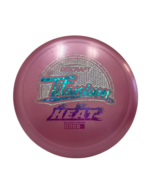 Vist Large View of Product Image Which is Used Discraft Titanium Heat 174g Disc Golf Driver Pink 