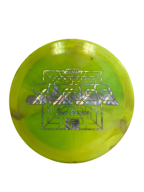 Vist Large View of Product Image Which is Used Discraft Tour Series Chandler Fry Surge 172g Disc Golf Driver Optic Yellow
