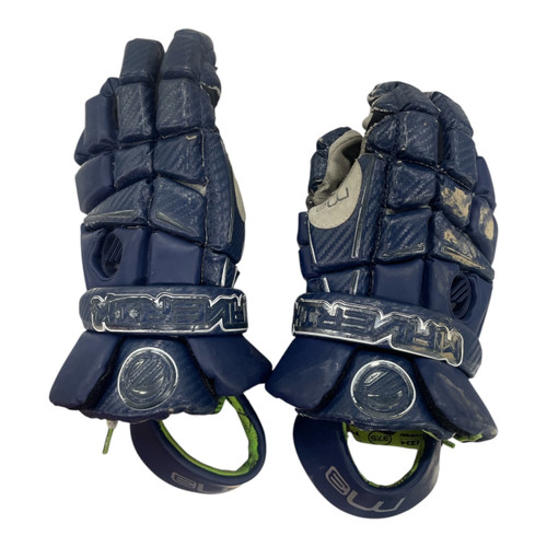 Vist Large View of Product Image Which is Used Maverik M3 Lacrosse Gloves Mens Navy Blue 10 1/2"