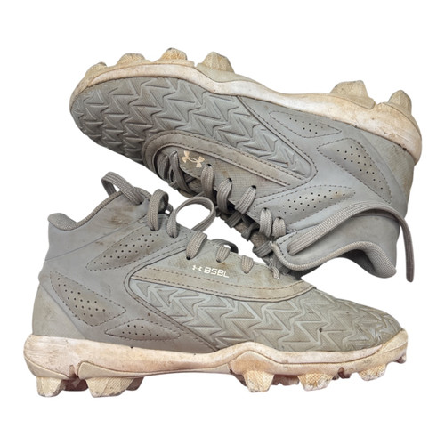 Vist Large View of Product Image Which is Used Under Armour BB CLEAT BB/SB Cleats Grey Junior 01.5