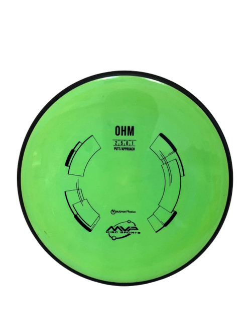 Vist Large View of Product Image Which is Used Axiom Neutron Ohm 166g Disc Golf Putter Green 
