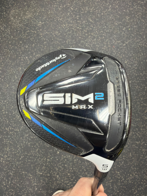 Vist Large View of Product Image Which is Used Taylormade SIM 2 MAX Mens Fairway Wood RH 5 Wood