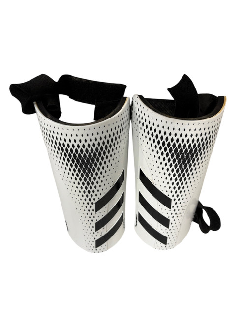 Vist Large View of Product Image Which is Used Adidas Soccer Shin Guards Adult White MD