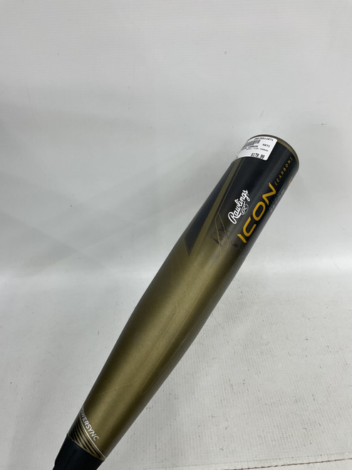 Vist Large View of Product Image Which is Used Rawlings ICON CARBON BB/SB USSSA 2 5/8 Bat 30"