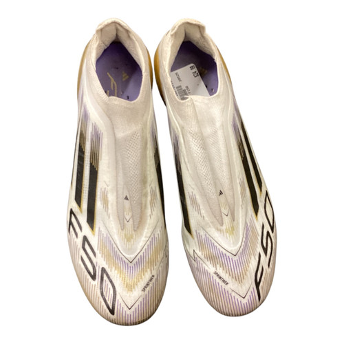 Vist Large View of Product Image Which is Used Adidas Soccer Cleats White Senior 8