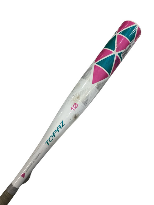 Vist Large View of Product Image Which is Used Easton TOPAZ BB/SB Fastpitch Bat Pink And White 28"