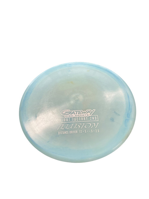 Vist Large View of Product Image Which is Used Gateway ILLUSION Disc Golf Driver Sky Blue