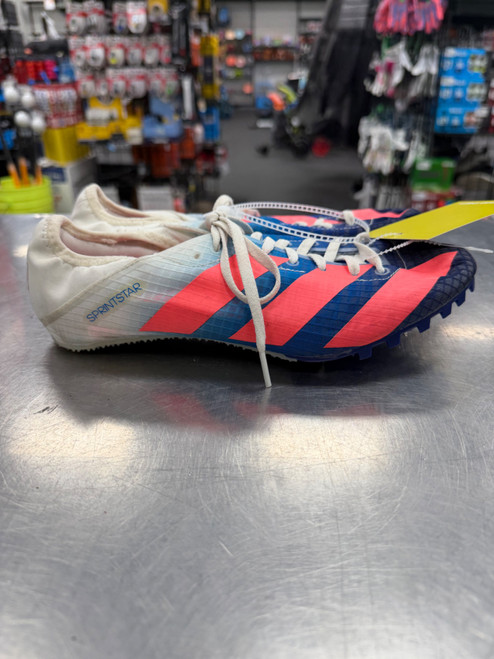 Vist Large View of Product Image Which is Used Adidas SPRINTSTAR Track & Field Cleats Adult Navy Blue Senior 7.5