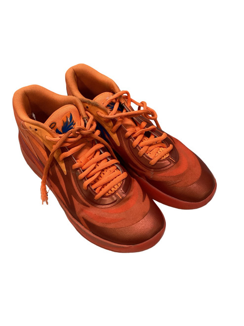 Vist Large View of Product Image Which is Used Puma Basketball Shoes M Orange Senior 13
