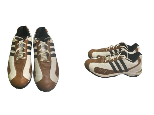 Vist Large View of Product Image Which is Used Adidas Mens Golf Shoes White Senior 9.5