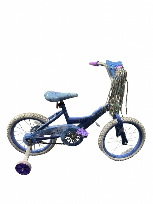 Vist Large View of Product Image Which is Used FROZEN Training Wheel Bike Girls Royal Blue 16"
