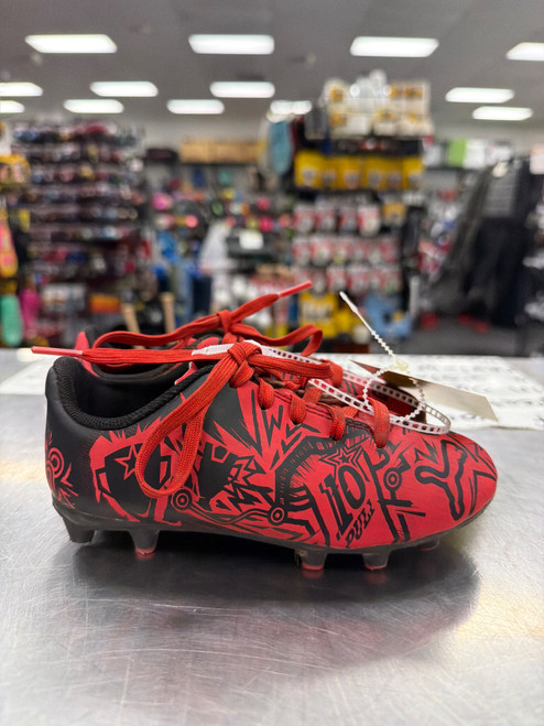 Vist Large View of Product Image Which is Used Puma PULISIC Soccer Cleats Red Youth 10.0