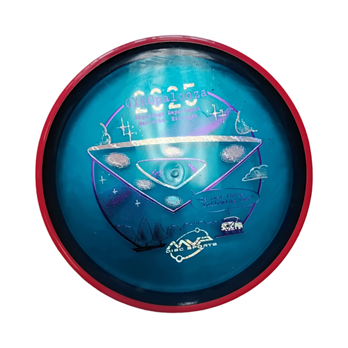 Vist Large View of Product Image Which is Used MVP GYROPALOOZA 2025 Disc Golf Driver Royal Blue 177g