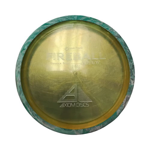 Vist Large View of Product Image Which is Used Axiom PROTON FIREBALL Disc Golf Driver Yellow 168g