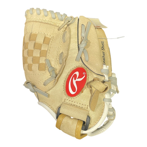 Vist Large View of Product Image Which is Used Rawlings H100BC BB/SB Glove RH Throw Tan 10"