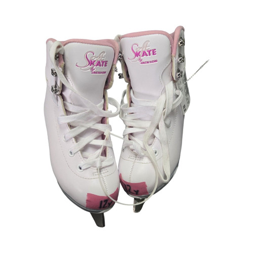 Vist Large View of Product Image Which is Used Jackson SOFT SKATE SZ 12J Girls Figure Skate White Youth 12.0