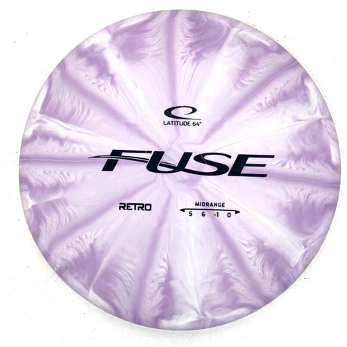 Vist Large View of Product Image Which is Used Latitude 64 RETRO FUSE Disc Golf Mid Range Purple 180g