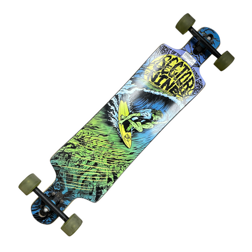 Vist Large View of Product Image Which is Used Sector 9 NIGHT OF THE LIVING SHRED Longboard Navy Blue 