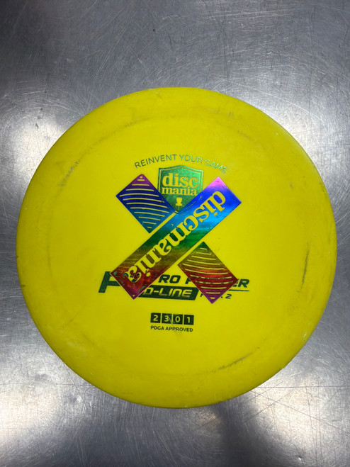 Vist Large View of Product Image Which is Used Discmania D-LINE X OUT Disc Golf Putter Yellow