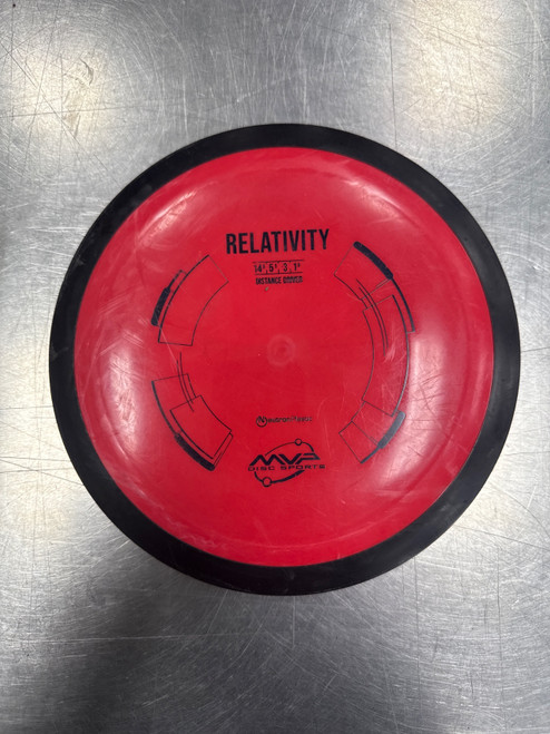 Vist Large View of Product Image Which is Used MVP NEUTRON RELATIVITY Disc Golf Driver Red