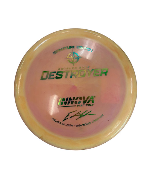 Vist Large View of Product Image Which is Used Innova SWIRLED STAR DESTROYER Disc Golf Driver 170g